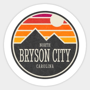 Visiting NC Mountain Cities Bryson City, NC Sunset Sticker